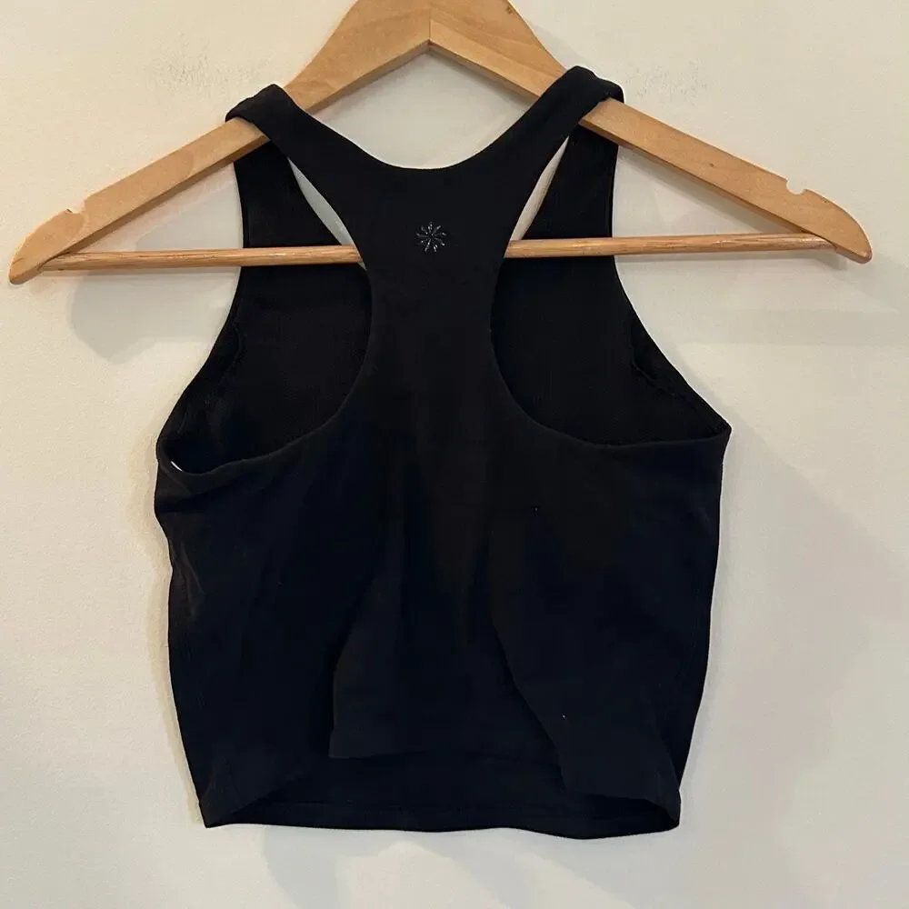Athleta Girl Black Racerback Tank Sz L (12)